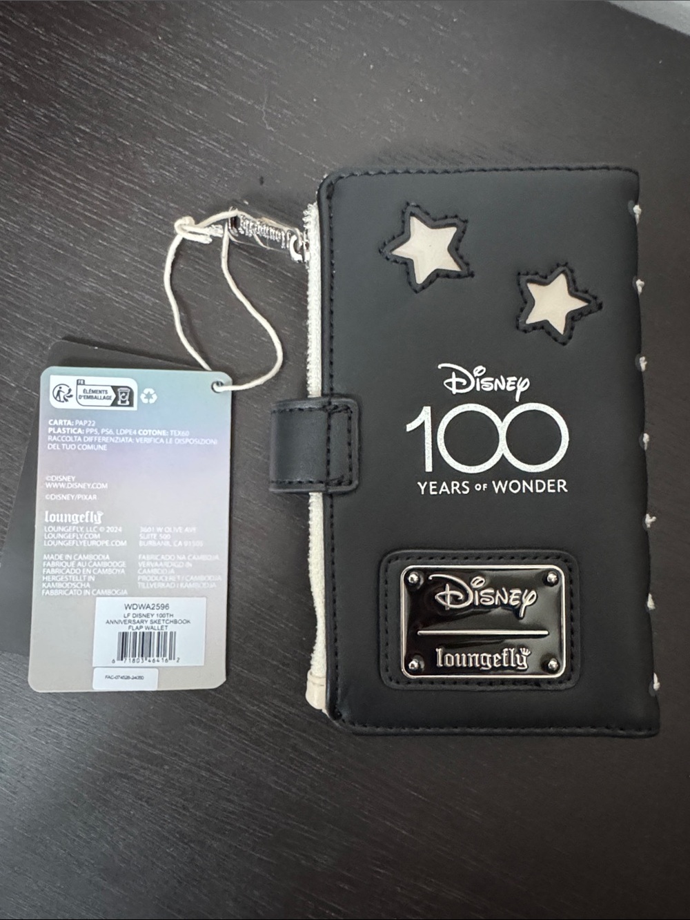 Loungefly Disney 100 Mickey Mouse Sketchbook Set- backpack, wallet and ears - Picture 5 of 16